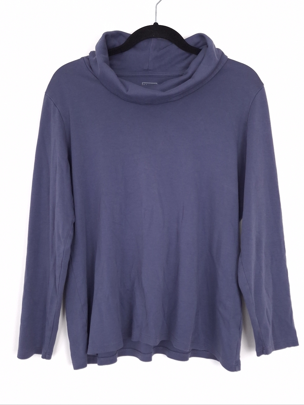 L.L. Bean Supima cotton cowl neck top soft long sleeve layering lavender purple
